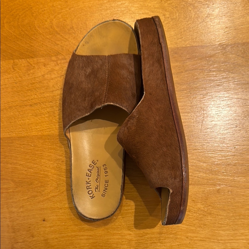 Kork-Ease Brown calf hair Sandals